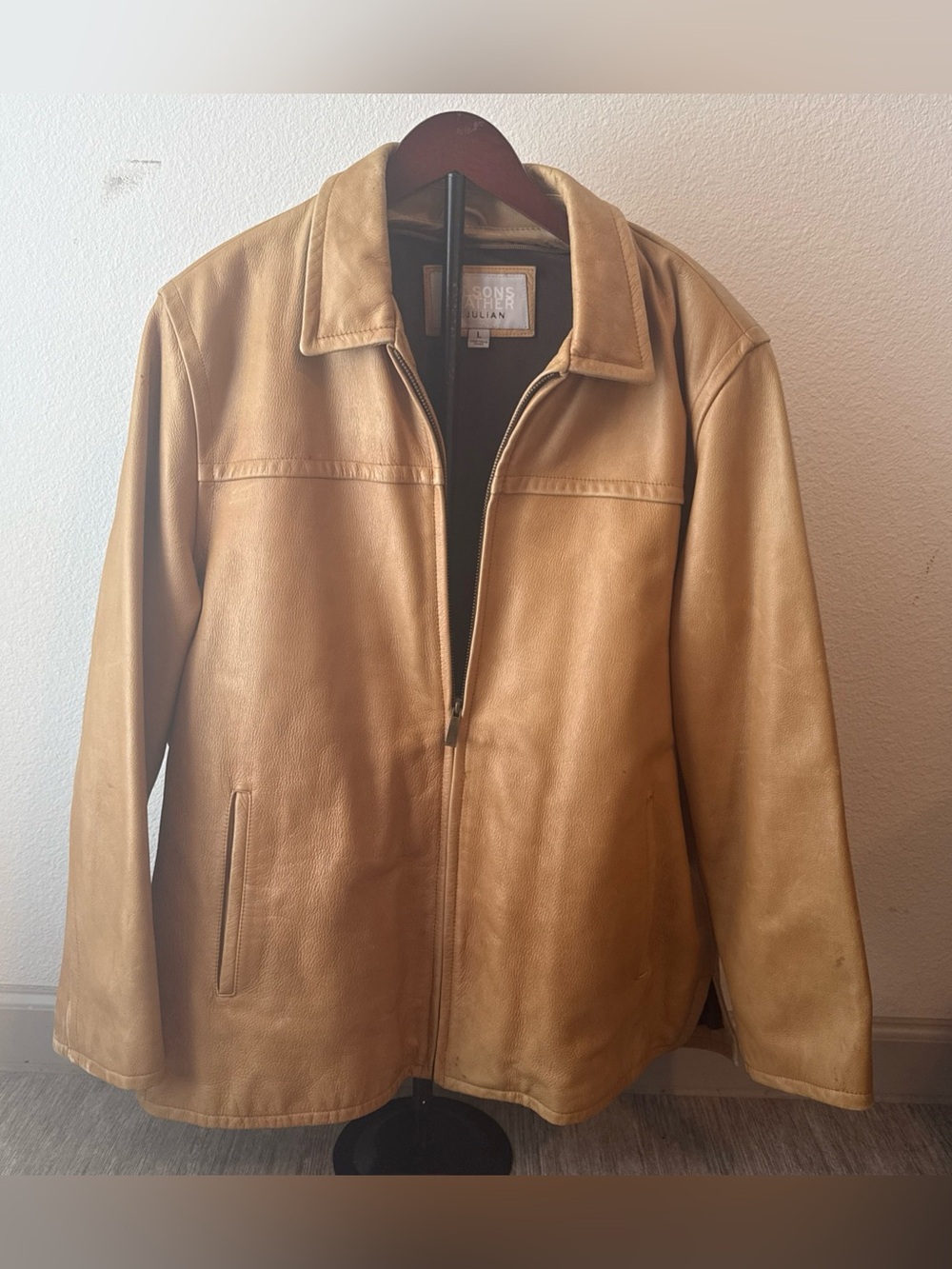 Wilsons Leather Men's Tan Bomber Jacket